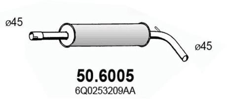 Предглушитель выхлопных газов ASSO 506005