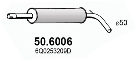 Предглушитель выхлопных газов ASSO 50.6006