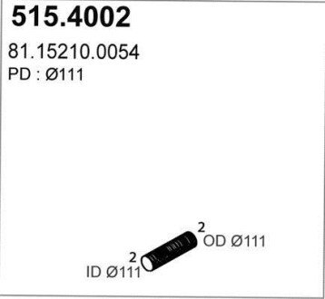 Выпускной трубопровод ASSO 515.4002