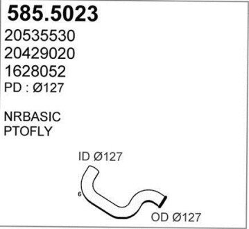 Выпускной трубопровод ASSO 585.5023