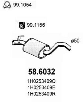 Предглушитель выхлопных газов ASSO 586032