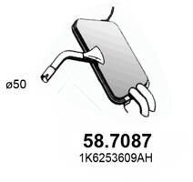 Глушитель выхлопных газов конечный ASSO 58.7087