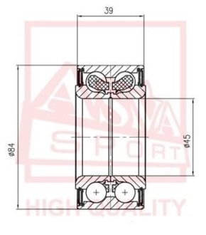 ПОДШИПНИК СТУПИЧНЫЙ ПЕРЕДНИЙ (HYUNDAI SANTA FE 2000-) ASVA DAC45840041-39