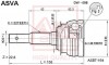 ШРУС НАРУЖНЫЙ 29X52X22 (DAEWOO NEXIA 1500I (G15MF) 1995-) ASVA DW-006 (фото 1)