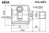 ШРУС ВНУТРЕННИЙ ЛЕВЫЙ 28X41X35 (HYUNDAI SANTA FE 06 (CM) 2006-2012) ASVA HYIL-NSF2 (фото 1)