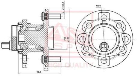 СТУПИЦА ЗАДНЯЯ (TOYOTA YARIS (JPP) KSP90,ZSP90 2005-2011) ASVA TYWH-KSP90R