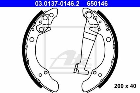 Комплект тормозных колодок ATE 03.0137-0146.2