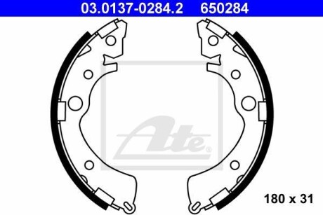 Комплект тормозных колодок ATE 03.0137-0284.2