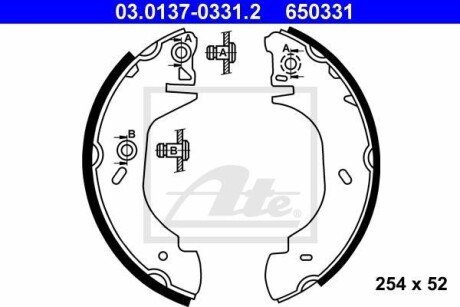 Комплект тормозных колодок ATE 03.0137-0331.2