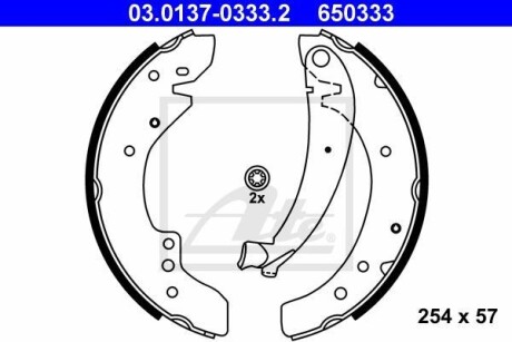 Комплект тормозных колодок ATE 03.0137-0333.2