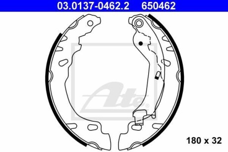 Комплект тормозных колодок ATE 03.0137-0462.2