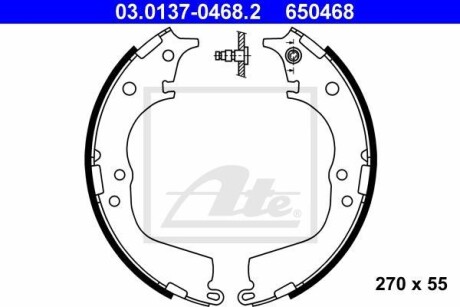 Комплект тормозных колодок ATE 03.0137-0468.2