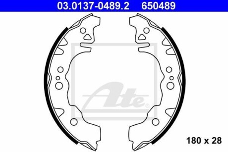 Комплект тормозных колодок ATE 03013704892