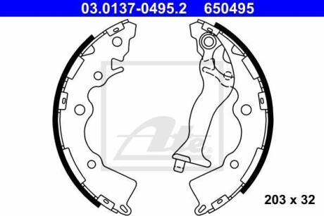 Комплект тормозных колодок ATE 03.0137-0495.2