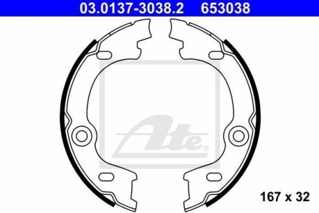 Гальмівні накладки ATE 03.0137-3038.2