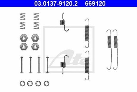 Комплектующие, тормозная колодка ATE 03.0137-9120.2 (фото 1)