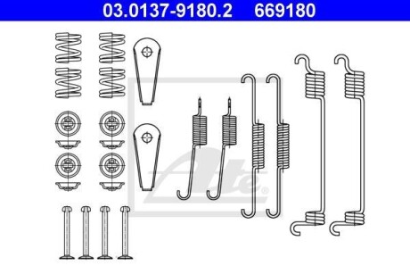 Комплектующие, тормозная колодка ATE 03.0137-9180.2