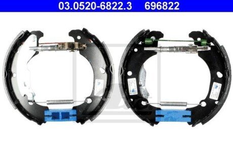 Комплект тормозов, барабанный тормозной механизм ATE 03.0520-6822.3