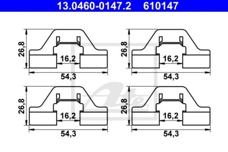 ZESTAW MONT.KLOCKOW HAM.CITROEN PEUGEOT ATE 13046001472