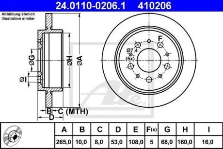 Тормозной диск ATE 24.0110-0206.1