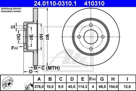 Гальмівний диск ATE 24.0110-0310.1