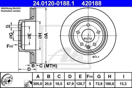 Гальмівний диск ATE 24.0120-0188.1