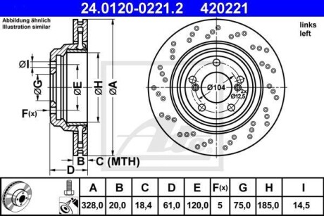 Two-piece brake disk ATE 24012002212