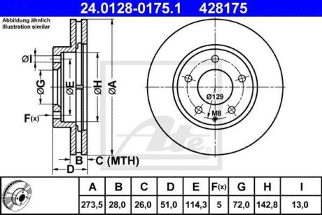 Тормозной диск ATE 24.0128-0175.1