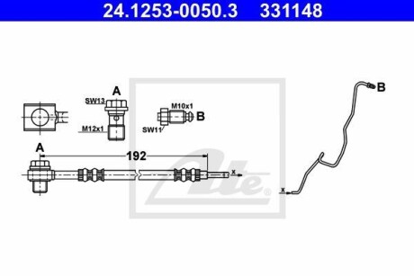 Тормозной шланг ATE 24125300503