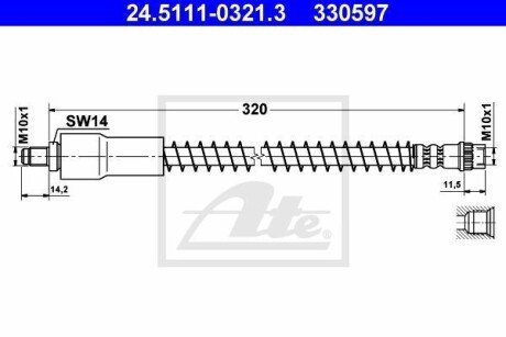 Тормозной шланг ATE 24.5111-0321.3