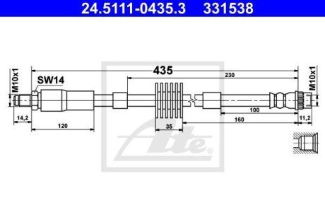 Автозапчасть ATE 24.5111-0435.3