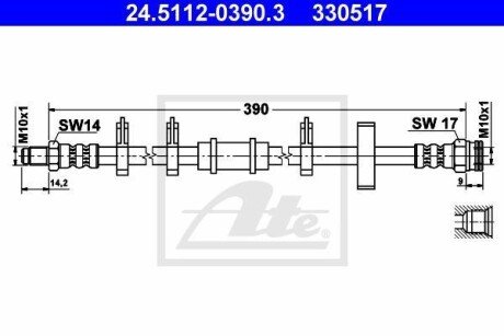 Тормозной шланг ATE 24.5112-0390.3