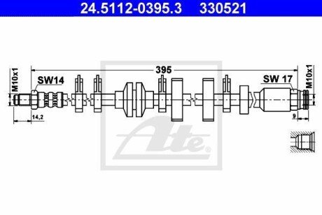 Тормозной шланг ATE 24.5112-0395.3