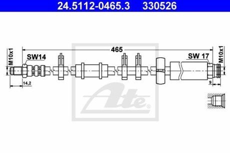 Тормозной шланг ATE 24.5112-0465.3