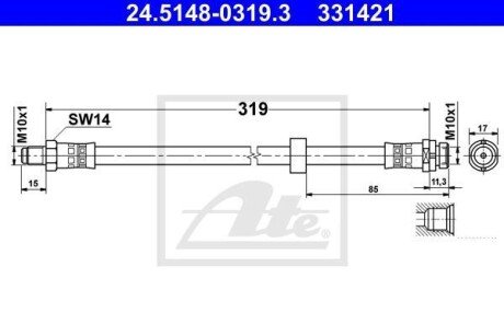 Автозапчасть ATE 24.5148-0319.3