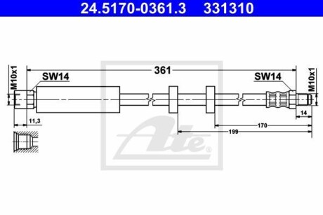 Автозапчасть ATE 24.5170-0361.3