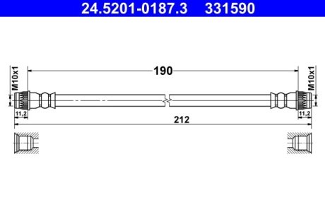 Тормозной шланг ATE 24520101873