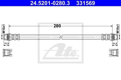 PRZEWУD HAM. DACIA DUSTER ATE 24520102803