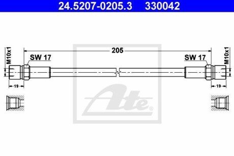 Тормозной шланг ATE 24.5207-0205.3