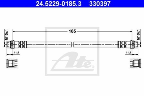 Шланг гальмівний ATE 24522901853