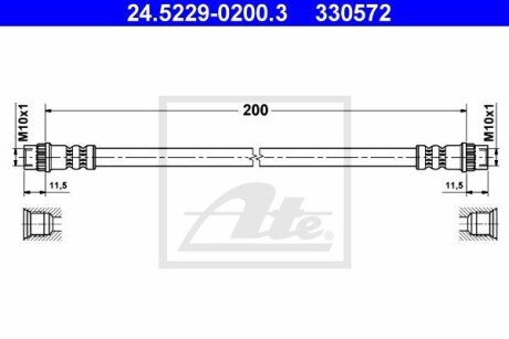 Тормозной шланг ATE 24522902003