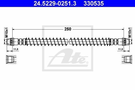 Шланг гальмівний ATE 24522902513