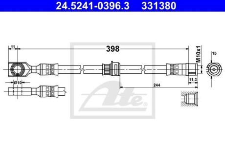 Przewвd hamul. 83.7207-0396.3 ATE 24524103963