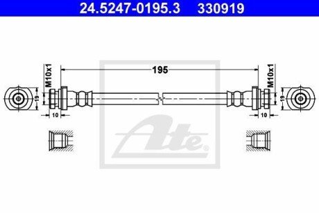 Тормозной шланг ATE 24.5247-0195.3