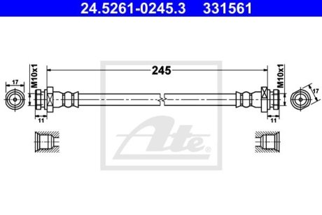 PRZEWУD HAM. HYUNDAI I10 13- ATE 24526102453