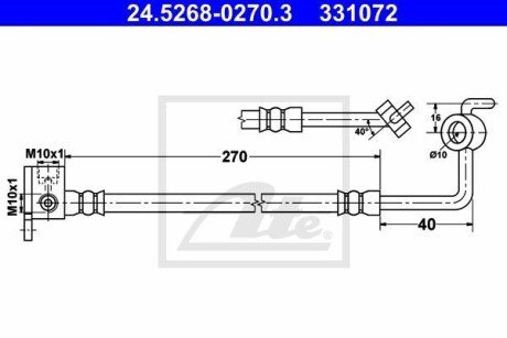 Тормозной шланг ATE 24.5268-0270.3
