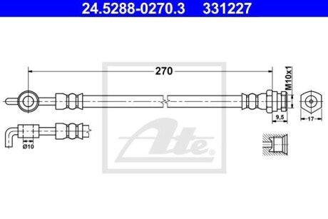 Шланг гальмівний ATE 24528802703