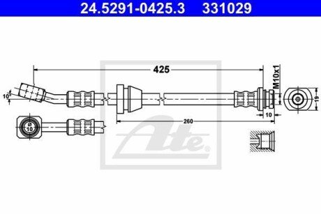 Шланг гальмівний ATE 24529104253
