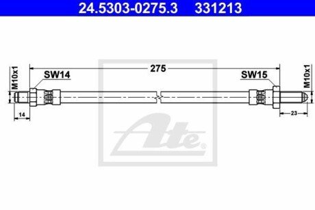 Тормозной шланг ATE 24.5303-0275.3