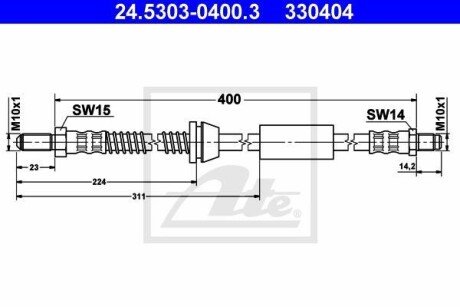Тормозной шланг ATE 24.5303-0400.3